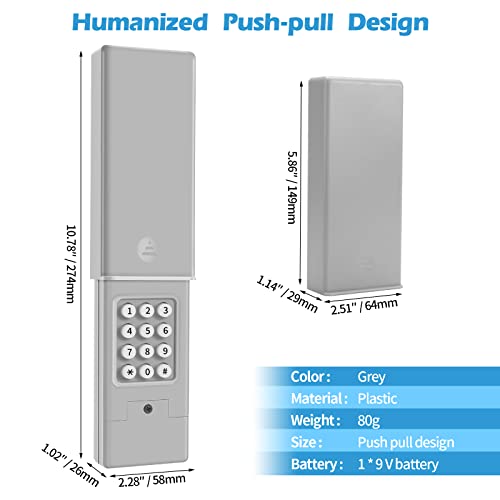 Garage Door Opener Keypad Universal,Wireless Keyless Entry Keypad,Works with Chamberlain, LiftMaster, Craftsman,Linear Multi-Code,Stanley and More, Control Upto 2 Doors with one keypad