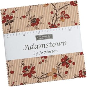 moda fabrics adamstown charm pack by jo morton; 42-5'' precut fabric quilt squares