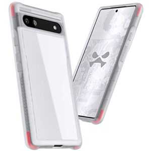 ghostek covert pixel 6a clear case with shockproof drop protection and anti-yellowing premium slim lightweight design rugged protective phone cover designed for 2022 google pixel 6a (6.1 inch) (clear)