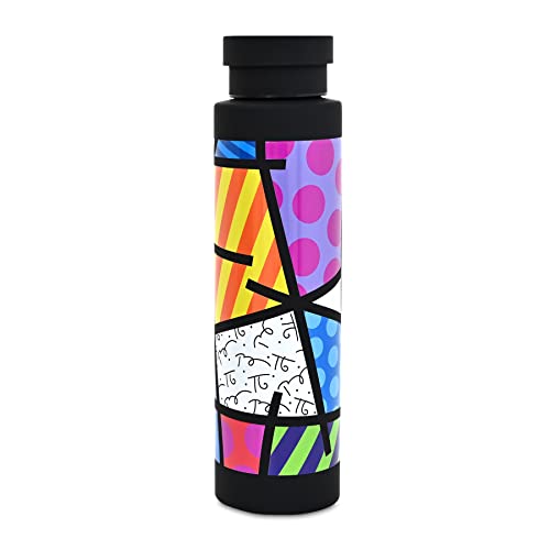 BRITTO Romero 25oz Insulated Water Bottle, Stainless Steel, Colorful Landscape - Black'