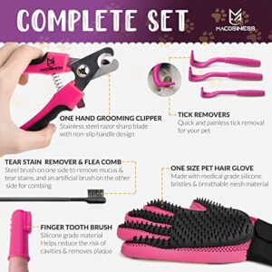 Dog Grooming Hammock Harness for Cats Dogs - Complete Groomers Helper Set for Pets - Pet Grooming Hammock Dog Nail Clipper - Dog Hammock for Nail Clipping - Dog Sling Lift Harness for Dogs Cats