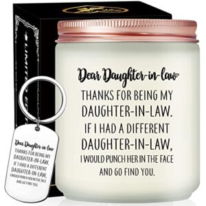 volufia daughter in law gifts ideas - daughter in law birthday gifts for future daughter in law - wedding day mothers day christmas gifts for daughter in law - funny lavender scented candle