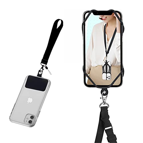 HOTEMIA Silicone Mobile Cell Phone Lanyards Neck Strap Holde Necklace Sling for Smartphone (1 Pack)