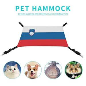 Slovenia Flag Pet Hammock Bed Guinea Pig Cage Hammock Small Animal Hanging Bed for Ferret, Chinchilla, Puppy and Other Small Animals