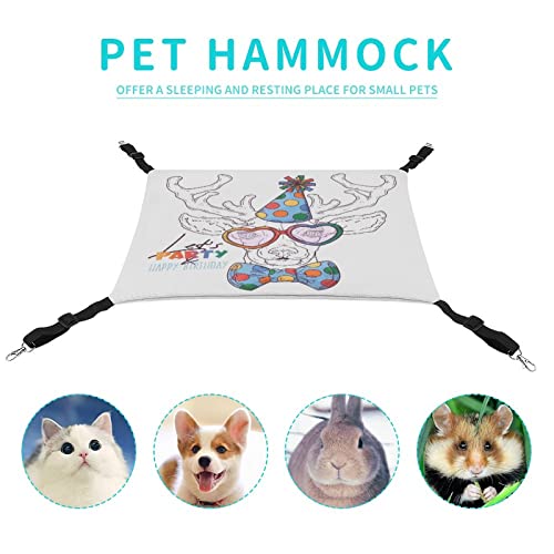 Party Holiday Deer Pet Hammock Bed Guinea Pig Cage Hammock Small Animal Hanging Bed for Ferret, Chinchilla, Puppy and Other Small Animals