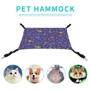 Color Star Star Constellation Pattern Pet Hammock Bed Guinea Pig Cage Hammock Small Animal Hanging Bed for Ferret, Chinchilla, Puppy and Other Small Animals