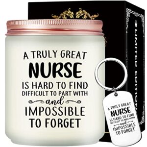 maybeone nurse appreciation gifts - a truly great nurse is hard to find - lavender scented candle gift - graduation, retirement, christmas, birthday gifts for nurse - thank you gifts for nurse