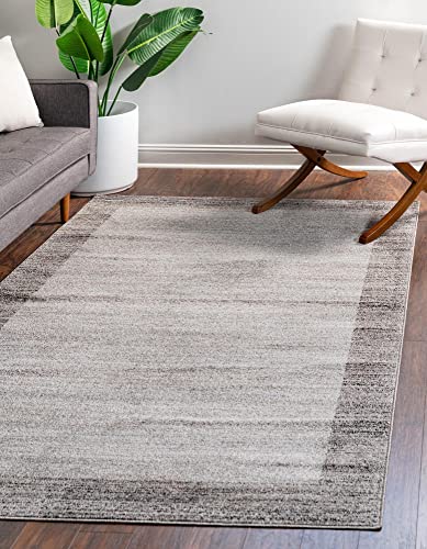 Rugs.com Angelica Collection Rug – 9' x 12' Light Gray Medium Rug Perfect for Living Rooms, Large Dining Rooms, Open Floorplans