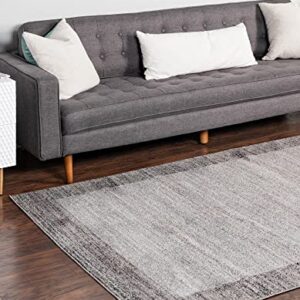 Rugs.com Angelica Collection Rug – 9' x 12' Light Gray Medium Rug Perfect for Living Rooms, Large Dining Rooms, Open Floorplans