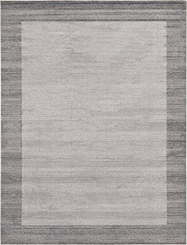 Rugs.com Angelica Collection Rug – 9' x 12' Light Gray Medium Rug Perfect for Living Rooms, Large Dining Rooms, Open Floorplans