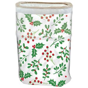 amscan traditional christmas fling bin pop-up trash bin - 22" x 15" x 10" | multicolor | 1 pc.