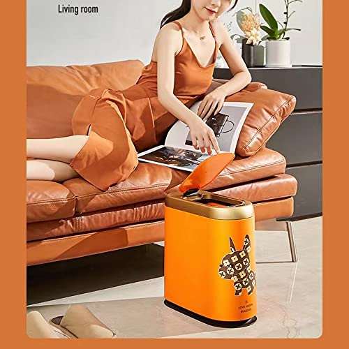 ENFILY Automatic Infrared Motion Sensor Trash Can with Lid, 3.2 Gallon/12 L Smart Electric Touchless Handsfree Kick Garbage Bin, USB Rechargeable Waste Container with 75 Counts (5 Rolls) Trash Bag