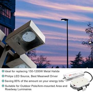 OSTEK 75W LED Shoebox Retrofit Kits, Replace 350W MH/HPS/HID Bulbs- 10,125LM 5000K E39 Mogul Base Retrofit Lights for Parking Lot Shoebox Light, Street Lighting, MEANWELL Driver, DLC&ETL Certified