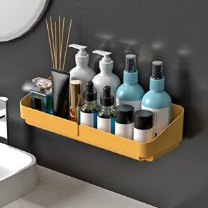 LAPUTA Wall Mount Organizer,Shower Storage Organizer Shelf Good Load-Bearing PP Shampoo Spice Shower Shelf for Kitchen, Bathroom, Cabinet, Toilet, Office Blue S S