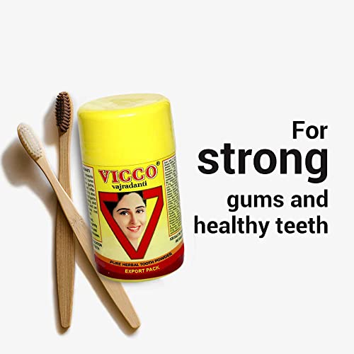 Vicco Vajradanti Pure Herbal Toothpowder - Pack of 4 (100g Each) - Specially Packed and Exported by Behal International