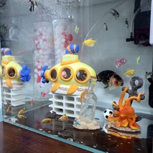 KOWVOWZ Octopus Sea Monster Fish Tank Decorations, Hand Painted Aquarium Decorations, Loved by Children, Underwater World Landscape Fish Tank Accessories, Orange (mirror series)