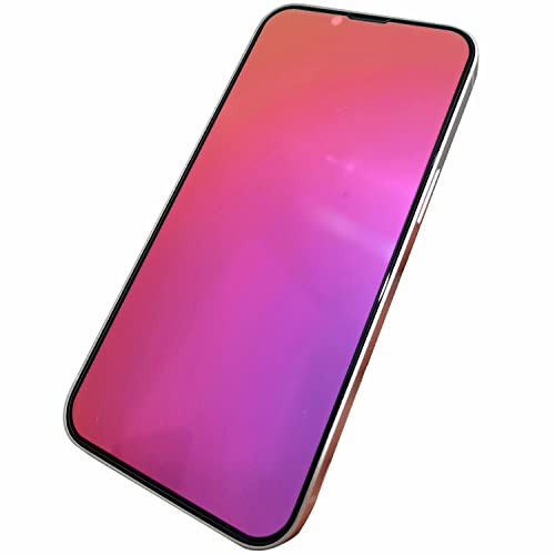 BWEDXEZ 2 Pack Anti-Blue Privacy Tempered Glass Suit for iPhone 12 Pro Max Mirror Anti-Spy Screen Protector Anti-Peeping Film Electroplated Gradient Colorful 9H Hardness Anti-scratch 6.7 inch