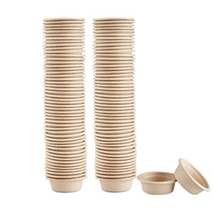 qihycuf paper feeding cups samll 0.5 oz gecko food and water feeding dish ledge accessories bowls for crested gecko lizards reptiles pets (100cups)