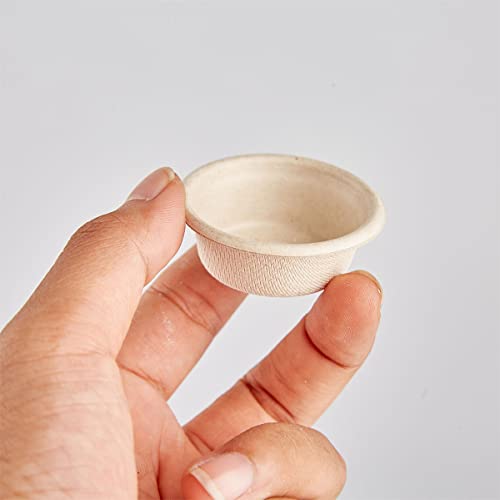 QIHYCUF Paper Feeding Cups Samll 0.5 oz Gecko Food and Water Feeding Dish Ledge Accessories Bowls for Crested Gecko Lizards Reptiles Pets (100cups)