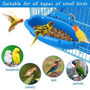 Upgraded Bird Bath for Cage Hanging Bird Bath Tub with Bell Hanging Mirror Parrots Bathing Tub Bird Feeder Bowl Bird Shower Bathing Birdcage Accessories Budgie Toys for Small Birds Canary Lovebirds