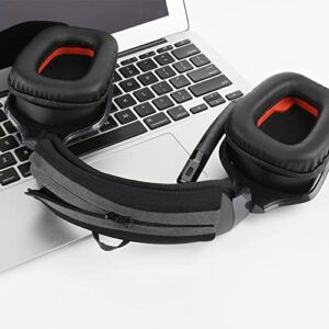 WISDING Universal Replacement Headband Cushion Pad Cover Protector Compatible for for ATH-M50X, Beats Solo 2/3,QC 35i/35ii, QC25, Studio 2/3 Headphones,Headband Cover Cushion Protector Pad (Black)