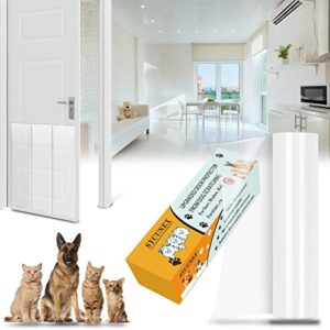 Upgraded Door Protector Protect Your Door, Furniture and Wall with Clear Premium Heavy Duty Door Cover Scratch Shield, Vinyl Door Guard for Dog，Cat Scratching（9.4" W x118 L