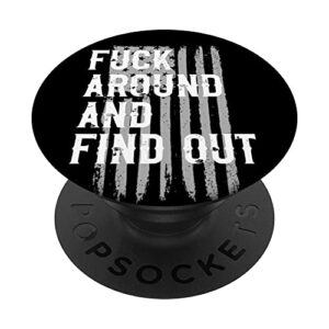 fuck around and find out american flag 4th of july fafo popsockets swappable popgrip