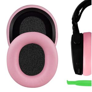geekria nova replacement ear pads for steelseries arctis prime arctis pro arctis 9x arctis 7 arctis 5 arctis 3 headphones ear cushions, headset earpads, ear cups repair (pink)