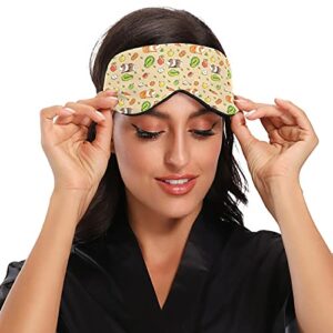 Guinea Pigs Pets Food Bird Eye Fabric Sleep Mask, Blindfold, Super Smooth Eye Mask