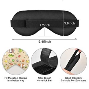 Guinea Pigs Pets Food Bird Eye Fabric Sleep Mask, Blindfold, Super Smooth Eye Mask