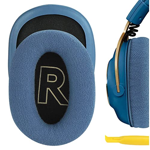 Geekria Comfort Velour Replacement Ear Pads for Logitech G Pro, G Pro X, G Pro X League of Legends Edition G Pro X 2 Headphones Ear Cushions, Headset Earpads, Ear Cups Repair Parts (Blue)