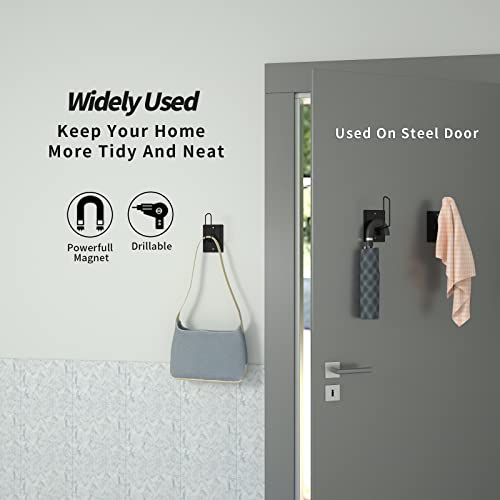 YJSMO Magnetic Paper Towel Holder for Refrigerator,Towel Rack Wall Mount Magnetic Towel Bar Multi Function Made of Iron,Used for Kitchen (Black)