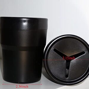 2 Pas Car Trash Can with Lid,Mini Car Trash Bin,Mini Auto Garbage Can Multipurpose Trash Can for Car, Home, Office, Kitchen, Bedroom, Black