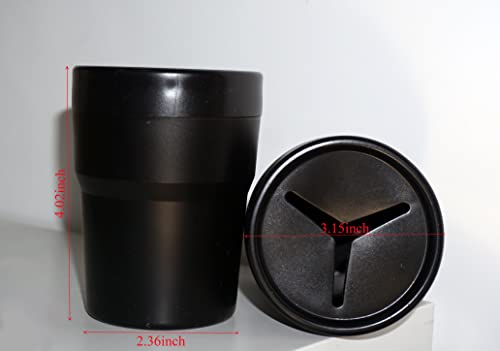 2 Pas Car Trash Can with Lid,Mini Car Trash Bin,Mini Auto Garbage Can Multipurpose Trash Can for Car, Home, Office, Kitchen, Bedroom, Black
