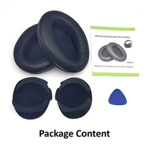 Lambskin XM3 Earpads for Sony WH-1000XM3 Headphones Replacement 1000 XM 3 Real Sheepskin Leather Ear Pads Cushions Earmuffs Cups 1000XM3 (Black)