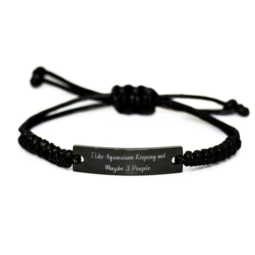 Special Aquarium Keeping, I Like Aquarium Keeping and Maybe 3 People, Aquarium Keeping Black Rope Bracelet from