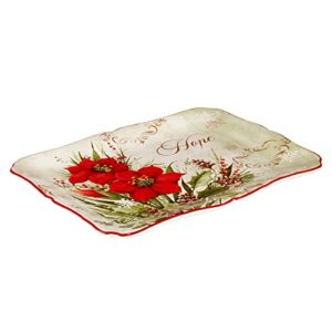 Certified International Winter's Medley Rectangular Platter, 14.25" X 10.25"