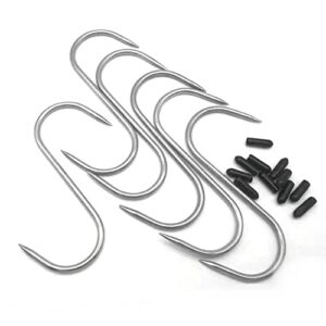 jy-marine meat hooks stainless steel s hooks metal hangers hanging hooks for kitchen, work shop, bathroom, garden (6 inch)