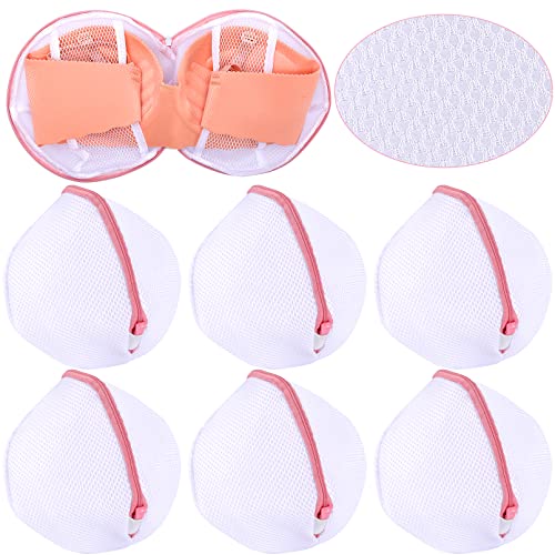 6 PCS Bra Washing Bag,Delicates Bra Laundry Bag for Washing Machine,Mesh Bra Wash Bag for Laundry,Bra Bag Lingerie Bag with Zipper,Underwear Washing Bags Bra Washer Protector for Women Laundry Storage