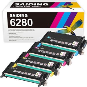 saiding remanufactured toner cartridges replacement for xerox 6280 106r01395 106r01392 106r01393 106r01394 to use with phaser 6280 6280dn 6280n printer