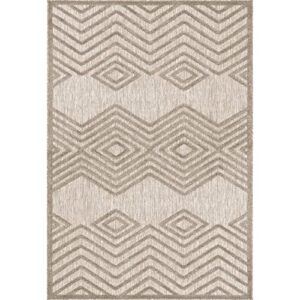 nuLOOM Peri Geometric Tetris Indoor/Outdoor Area Rug, 8x10, Beige