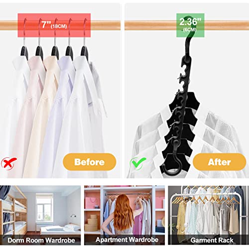 20-Pack-Closet-Organizers-and-Storage,Closet-Organizer-Hangers 5 Holes Hangers-Space-Saving for Heavy Clothes Wardrobe Closet,Dorm-Room-Essentials for College Students Girls Home Bedroom Organization