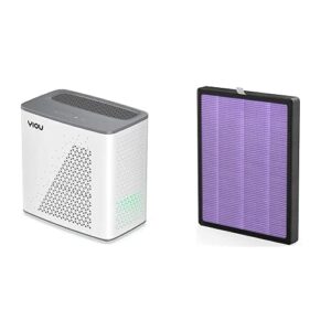 yiou air purifier, gray & air purifier r1 replacement filter, deep purple
