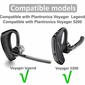 3 Pcs Silicone Ear Tips for Voyager 5200 / Voyager Legend, Replacement S/M/L 3 Size Noise Reduce Rubber Earbuds Gel Wings Compatible with Plantronics Voyager 5200 & Legend - Black