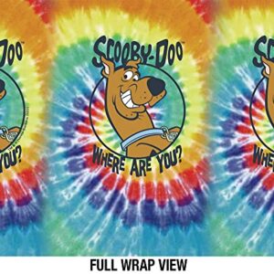 Scooby Doo! OFFICIAL Tie Dye 24 oz Insulated Canteen Water Bottle, Leak Resistant, Vacuum Insulated Stainless Steel with Loop Cap, White