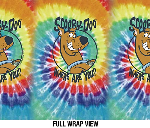 Scooby Doo! OFFICIAL Tie Dye 24 oz Insulated Canteen Water Bottle, Leak Resistant, Vacuum Insulated Stainless Steel with Loop Cap, White