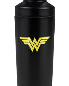 Dco - Logo OFFICIAL Wonder Woman Logo 18 oz Insulated Water Bottle, Leak Resistant, Vacuum Insulated Stainless Steel with 2-in-1 Loop Cap