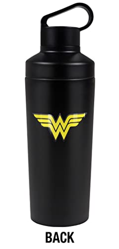 Dco - Logo OFFICIAL Wonder Woman Logo 18 oz Insulated Water Bottle, Leak Resistant, Vacuum Insulated Stainless Steel with 2-in-1 Loop Cap