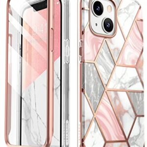 i-Blason Glitter Case for iPhone 14 Plus (6.7 Inches) Mobile Phone Case 360 Degree Case Bumper Protective Cover [Cosmo] with Screen Protector 2022 Edition (Marble)