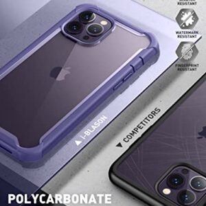 i-Blason Ares Designed for iPhone 14 Pro Case 6.1 inch (2022 Release), Dual Layer Rugged Clear Bumper Case with Built-in Screen Protector (Mauve)